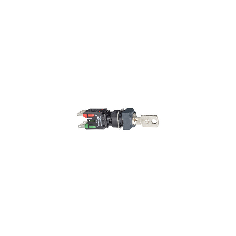 Selector llave 200 cuadrado ø 16 - 2 posiciones fijas - 1NA+1NC ref. XB6CGC5B Schneider Electric [PLAZO 3-6 SEMANAS]
