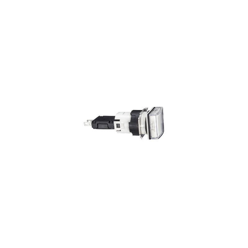 Piloto luminoso cuadrado blanco ø 16 - led integrado - 24 V - conector ref. XB6CV1BB Schneider Electric [PLAZO 3-6 SEMANAS]