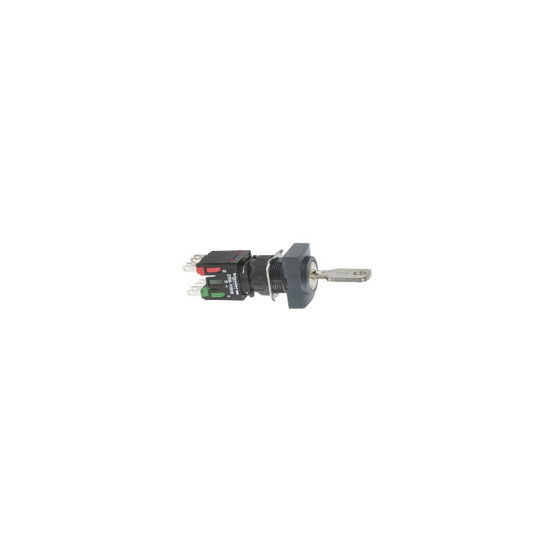 Selector llave 200 rectangular ø 16 - 2 posiciones fijas - 1NA+1NC ref. XB6DGC5B Schneider Electric [PLAZO 3-6 SEMANAS]