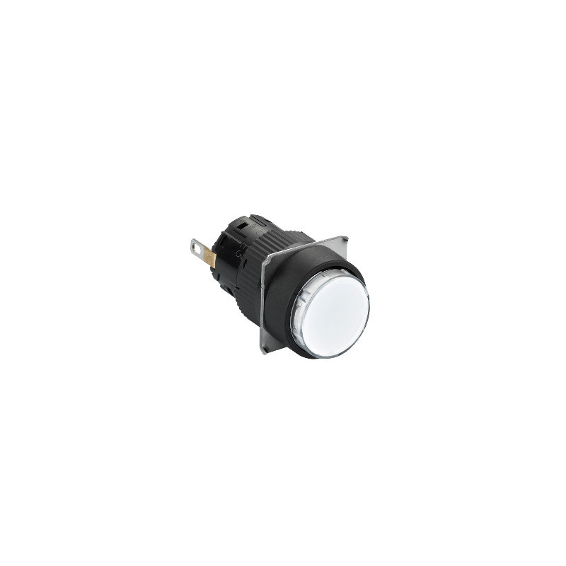 piloto luminoso circular blanco Ø16 - LED integrado - 24 V - conector ref. XB6EAV1BP Schneider Electric [PLAZO 3-6 SEMANAS]