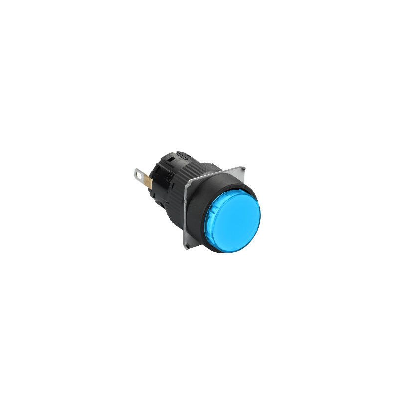 piloto luminoso circular azul Ø16 - LED integrado - 24 V - conector ref. XB6EAV6BP Schneider Electric [PLAZO 3-6 SEMANAS]