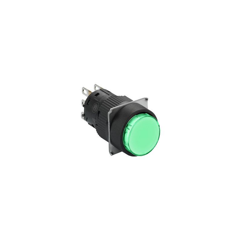 pulsador luminoso circular verde Ø16 - 1NANC - 24V ref. XB6EAW3B1P Schneider Electric [PLAZO 3-6 SEMANAS]