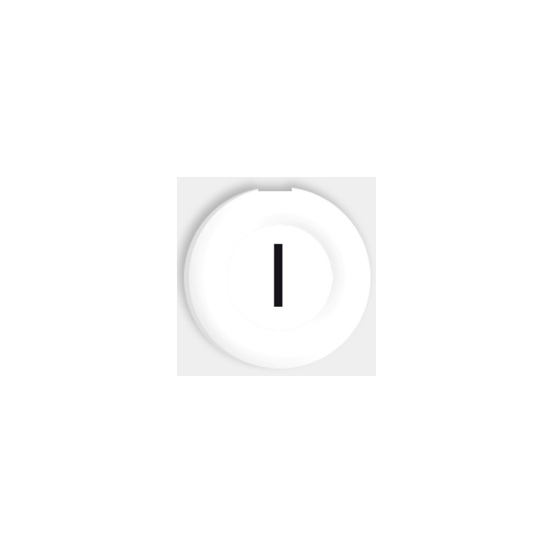 tapa blanca marcada I" para pulsador circular Ø16" ref. ZB6YA111 Schneider Electric [PLAZO 3-6 SEMANAS]
