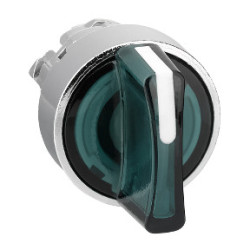 Cabeza selector luminoso verde ø 22 3 posiciones con retorno ref. ZB4BK1533 Schneider Electric [PLAZO 3-6 SEMANAS]