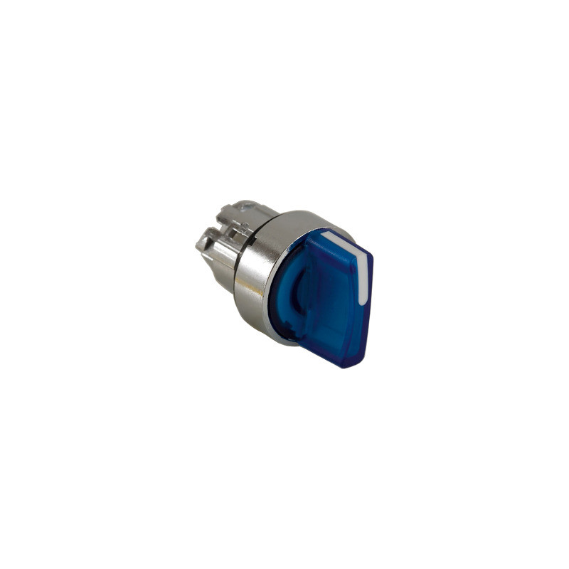 Cabeza selector luminoso azul ø 22 3 posiciones con retorno ref. ZB4BK1563 Schneider Electric [PLAZO 3-6 SEMANAS]