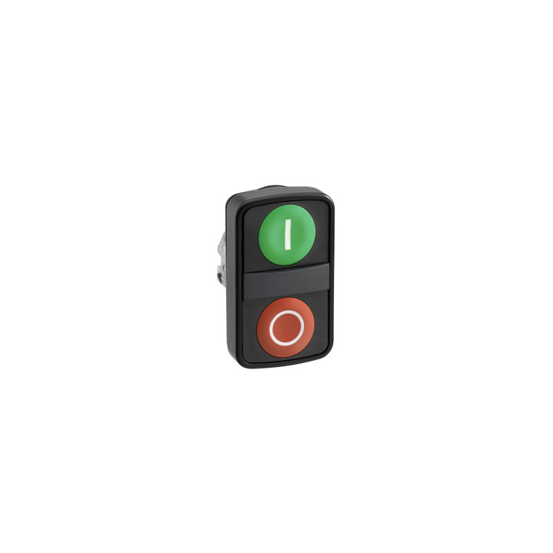 Cabeza pulsador doble ø 22 - verde rasante/rojo saliente con marcaje ref. ZB4BL73417 Schneider Electric [PLAZO 3-6 SEMANAS]