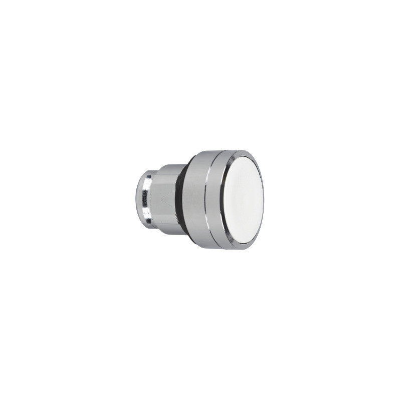 white flush pushbutton head Ø22 spring return unmarked ref. ZB4BP183 Schneider Electric [PLAZO 3-6 SEMANAS]