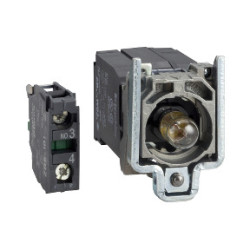 Cuerpo con bloque luminoso/anillo de fijación para lámpara BA9s 1NA - 400v ref. ZB4BW051 Schneider Electric [PLAZO 3-6 SEMANAS]