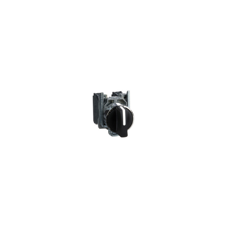 Selector negro ø 22 - 3 posiciones con retorno - 2na ref. XB4BD53 Schneider Electric