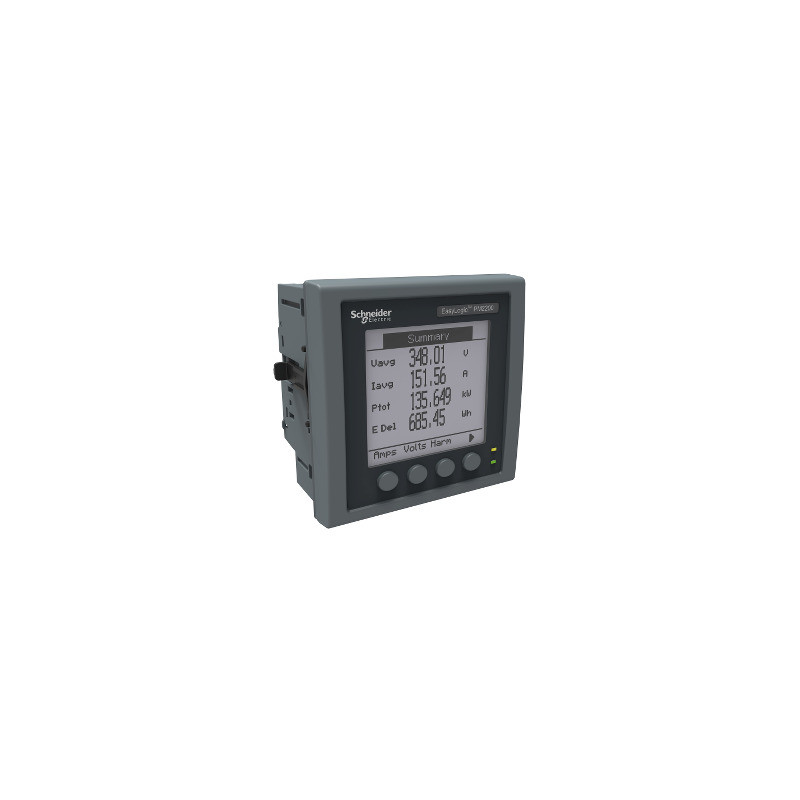 EasyLogic PM2220, Power & Energy meter, up to 15th H, LCD, RS485, RJ45 ref. METSEPM2220R Schneider Electric [PLAZO 3-6 SEMANAS]