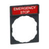 Porta-etiqueta 30 x 40 mm para etiqueta 8 x 27 mm con marcaje emergency stop ref. ZBY2330 Schneider Electric [PLAZO 3-6 SEMANAS]