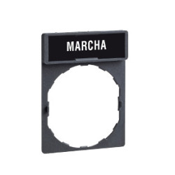 porta-etiqueta 30 x 40 mm para etiqueta 8 x 27 mm con marcaje MARCHA ref. ZBY2403 Schneider Electric