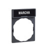 porta-etiqueta 30 x 40 mm para etiqueta 8 x 27 mm con marcaje MARCHA ref. ZBY2403 Schneider Electric