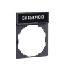 porta-etiqueta 30 x 40 mm para etiqueta 8 x 27 mm con marcaje EN SERVICIO ref. ZBY2411 Schneider Electric [PLAZO 3-6 SEMANAS]