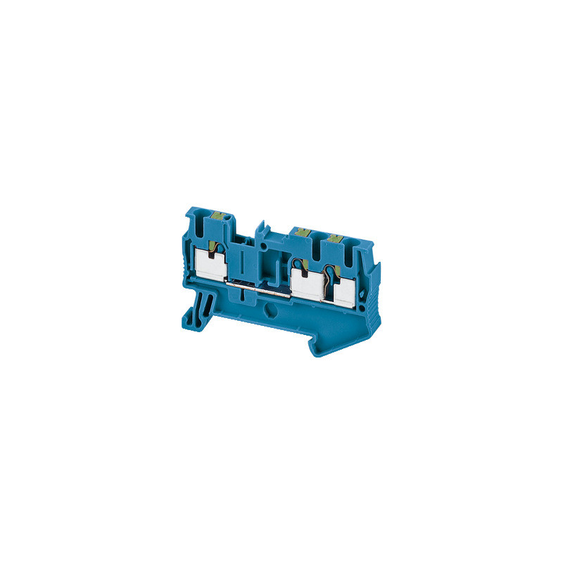 Bloque de terminales de paso - 2,5 mm² 24 A nivel único 1x2 Push-in - azul ref. NSYTRP23BL Schneider Electric [PLAZO 3-6 SEMANAS