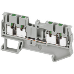 Bloque de terminales de paso - 2,5 mm² 24 A nivel único 2x2 Push-in - gris ref. NSYTRP24 Schneider Electric [PLAZO 3-6 SEMANAS]
