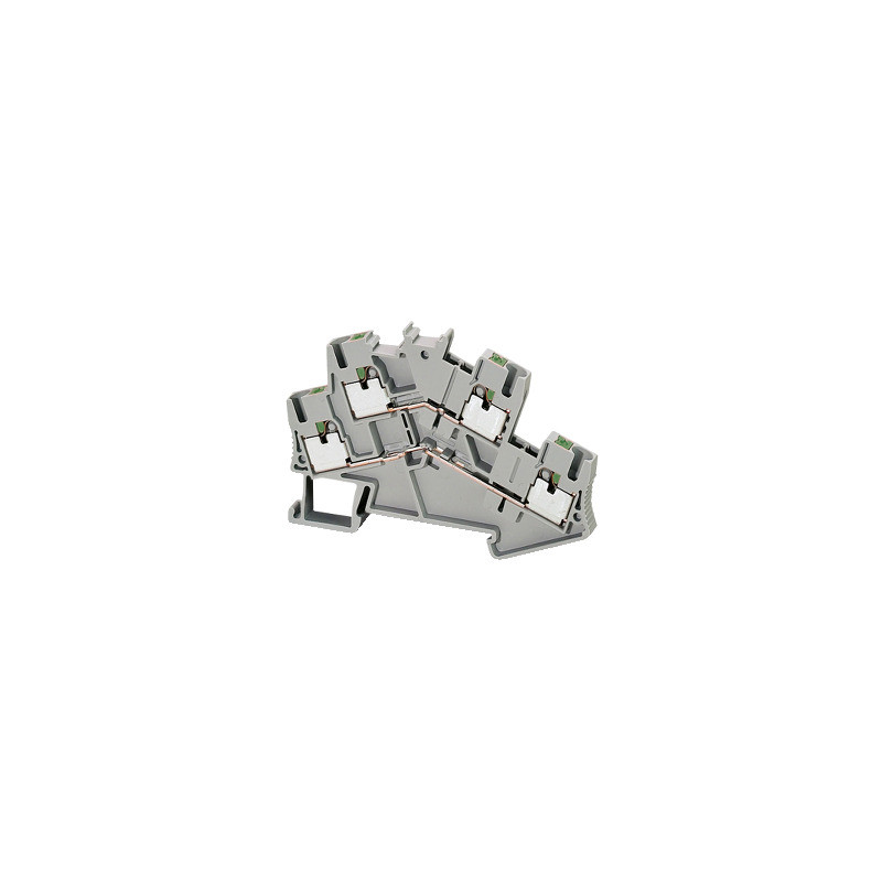 Bloque de paso Linergy - 2,5 mm² 22 A nivel doble 1x1 Push-in ref. NSYTRP24D Schneider Electric [PLAZO 3-6 SEMANAS]
