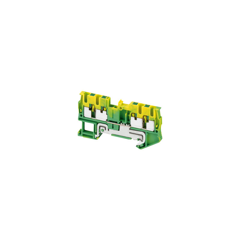 Bornera de tierra - 2,5 mm² nivel único 2x2 Push-in - amarillo verdoso ref. NSYTRP24PE Schneider Electric [PLAZO 3-6 SEMANAS]