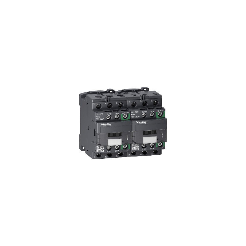 TeSys D Contactor Inversor - 3P - <= 440 V - 9 A AC-3 - 100...250 V AC/DC ref. LC2D09KUE Schneider Electric [PLAZO 3-6 SEMANAS]