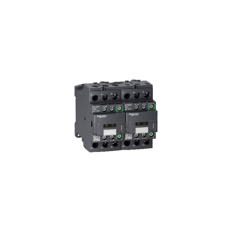 TeSys D Contactor inversor - 3P - <= 440 V - 25 A AC-3 - 48...130 V AC/DC ref. LC2D25EHE Schneider Electric [PLAZO 3-6 SEMANAS]