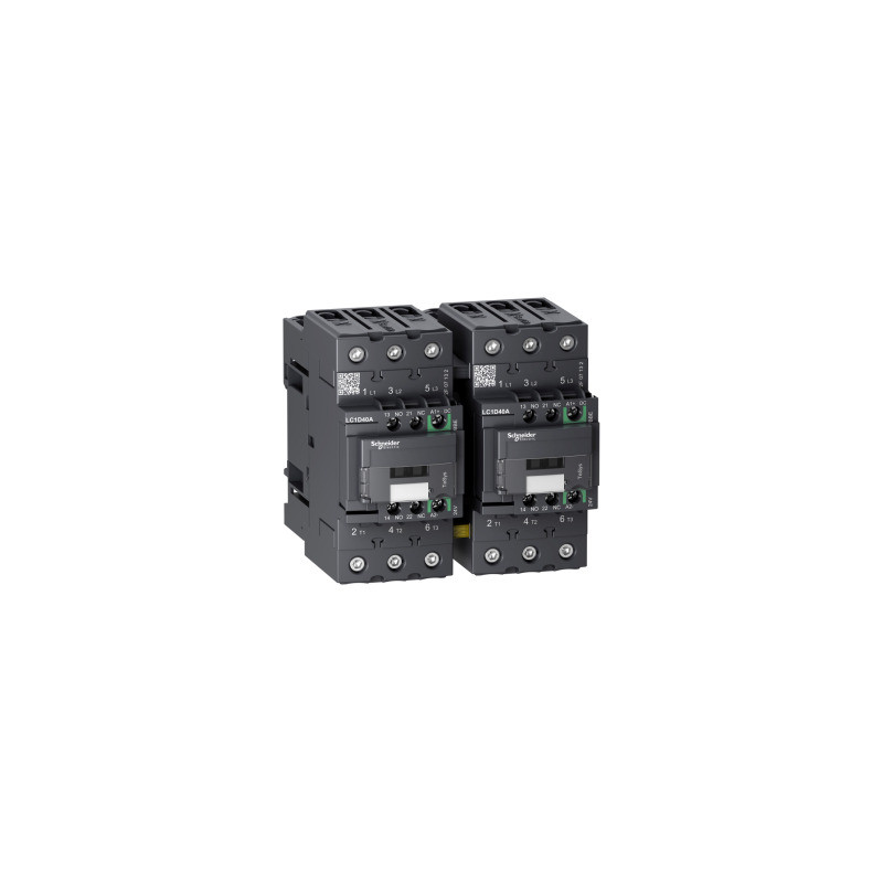 TeSys D Contactor inversor - 3P - <= 440 V - 40 A AC-3 - 24 V DC ref. LC2D40ABBE Schneider Electric [PLAZO 3-6 SEMANAS]