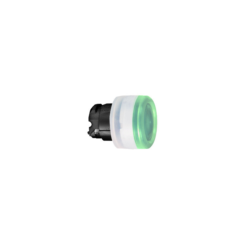 green flush illuminated pushbutton head Ø22 spring return for integral LED ref. ZB4BW5337 Schneider Electric [PLAZO 3-6 SEMANAS]