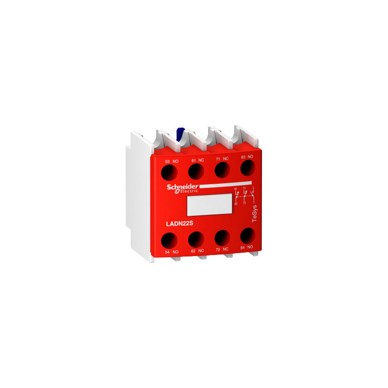 TeSys D - auxiliary contact block - 2 NO + 2 NC - screw-clamps terminals ref. LADN22S Schneider Electric