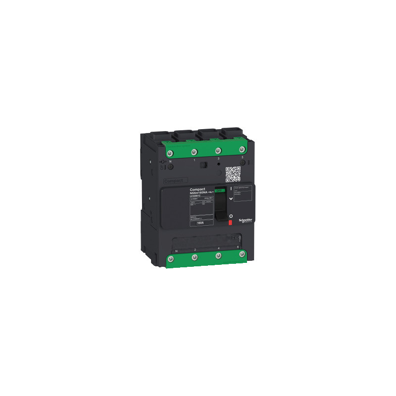 switch disconnector Compact NSXm NA, 4P, 100A rating, EverLink connectors ref. LV426611 Schneider Electric [PLAZO 3-6 SEMANAS]