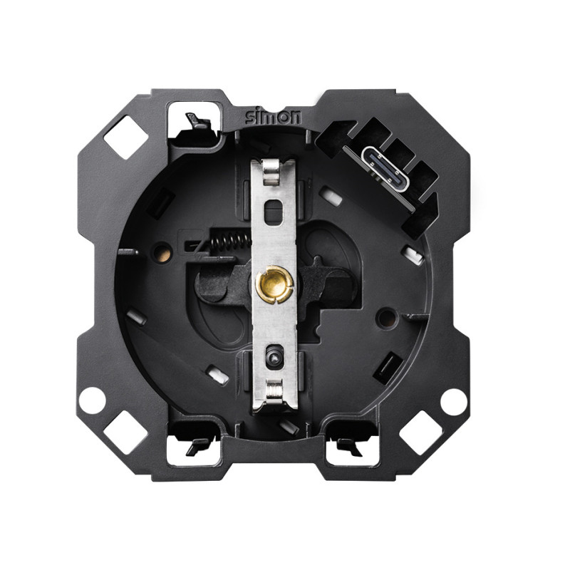 Base schuko con cargador USB C Simon