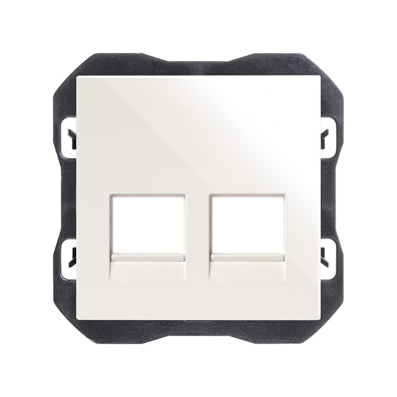Tapa RJ45 doble sin conector Simon