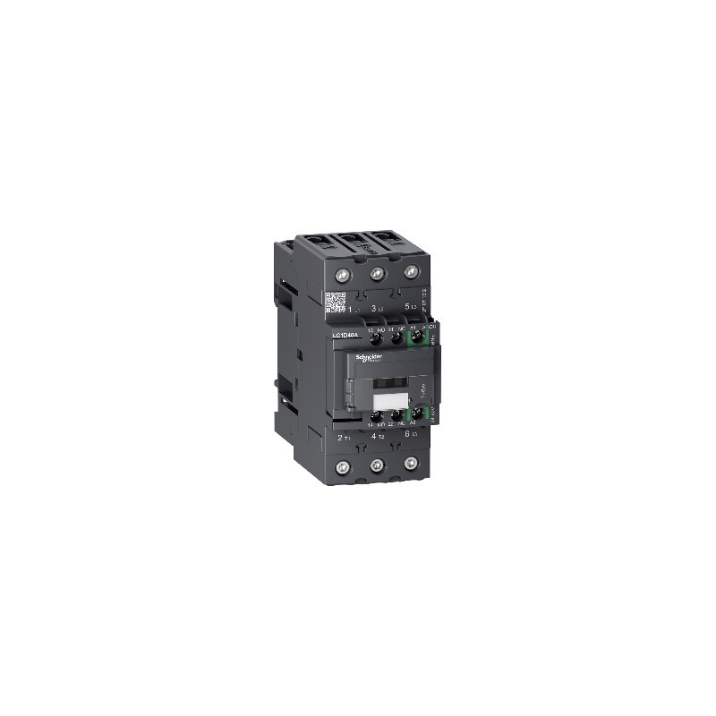 TeSys D Contactor - 3P - <= 440 V - 40 A AC-3 - 24...60 V AC/DC ref. LC1D40ABNE Schneider Electric [PLAZO 3-6 SEMANAS]