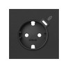 Tapa para base schuko con cargador USB C Simon