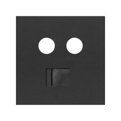 Tapa para toma R-TV+SAT con RJ45 2M Simon