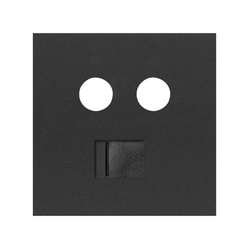 Tapa para toma R-TV+SAT con RJ45 2M Simon