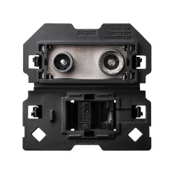 Toma R-TV+SAT Final con RJ45 cat6 2M Simon