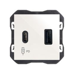 Cargador USB doble C+A 30W PowerDelivery Simon