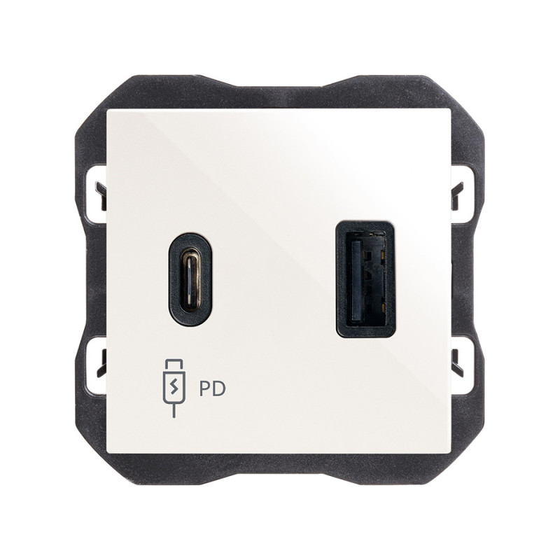 Cargador USB doble C+A 30W PowerDelivery Simon