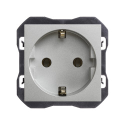 Base de enchufe Schuko emborn. Tornillo Simon