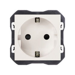 Base de enchufe Schuko emborn. Tornillo Simon