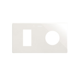 Marco minimo 2ele. enchufe CLEAN + módulo estrecho Simon