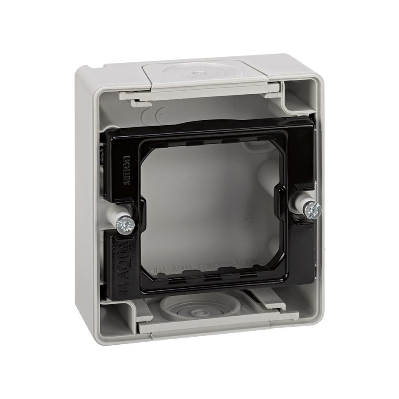 BASE CAJA ESTANCA GRIS 1 ELEMENTO AQUA Simon