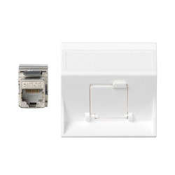 PLACA VD INCLINADA CG CON 1 CAT6F BLANCO Simon