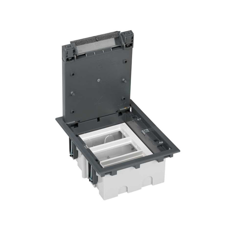 CAJA SUELO 90MM 3 MOD GRIS Simon