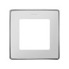 MARCO 1 ELEM. BLANCO base cromo Simon