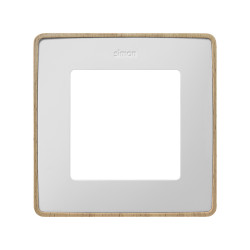 MARCO 1 ELEM. BLANCO base madera (haya 100% certificado PEFC) Simon