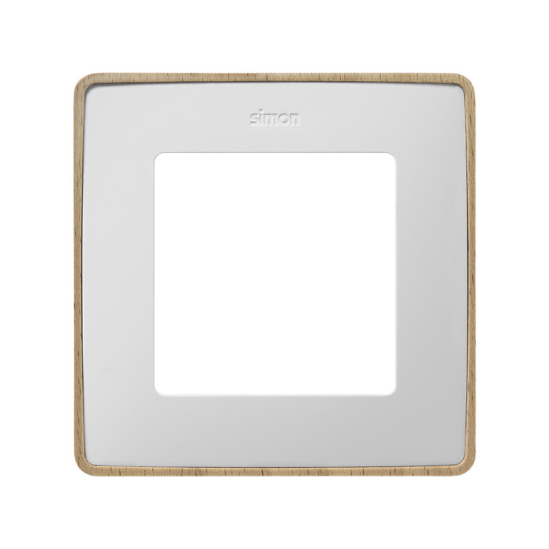 MARCO 1 ELEM. BLANCO base madera (haya 100% certificado PEFC) Simon