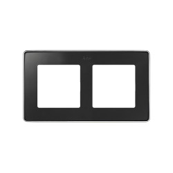 MARCO 2 ELEM. GRAFITO base cromo Simon