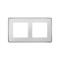 MARCO 2 ELEM. BLANCO base cromo Simon