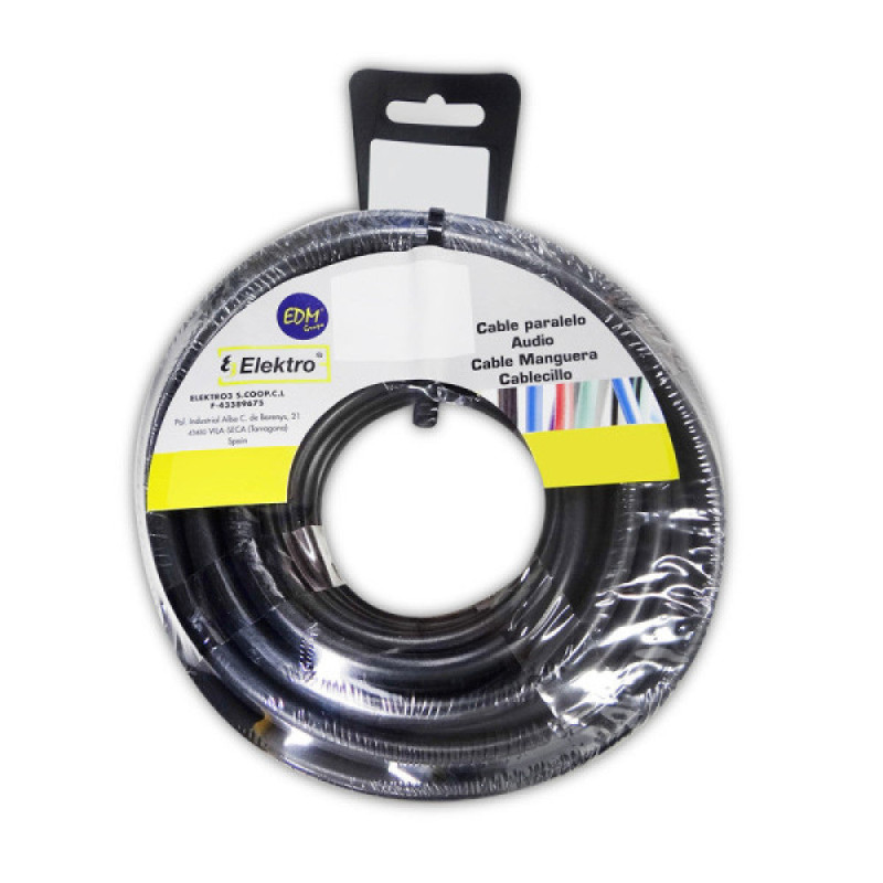 Carrete Cablecillo Flexible 1,5mm Negro 15M Libre de Halógenos [E3-28411]