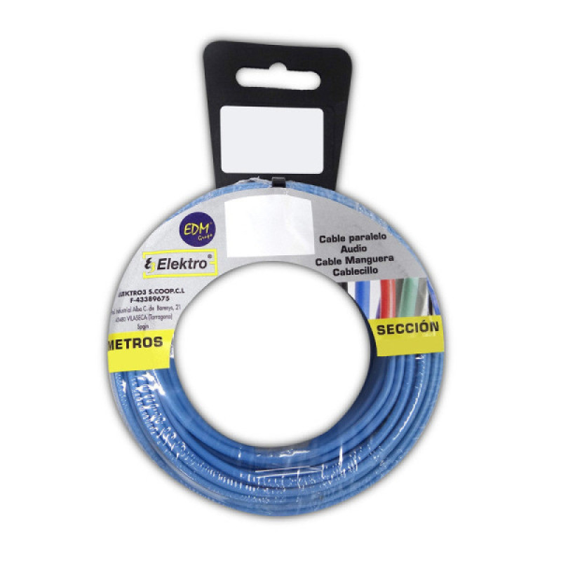 Carrete Cablecillo Felxible 4mm. Azul 25M Libre de Halógenos [E3-28500]